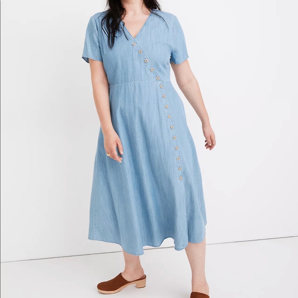 Madewell Light Blue Button-Down Dress